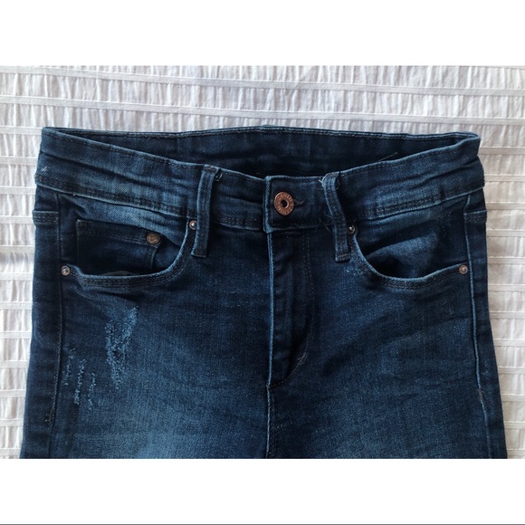 H&M Blue Denim Regular Waist Slim Cut Jeans - Picture 4 of 12